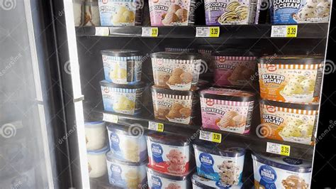 Iga Grocery Store Brand Ice Cream In A Freezer Section Editorial Stock