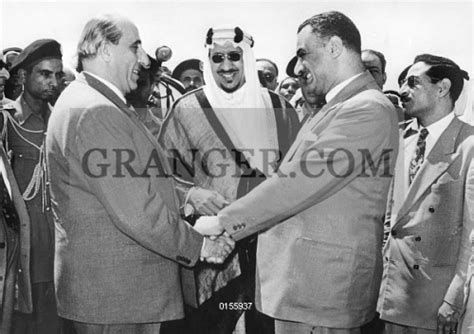 Image Of March 8 1956 Egyptian President Gamal Abdel Nasser R Shaking Image Of March 8 1956 Egyptian President Gamal Abdel Nasser R Shaking