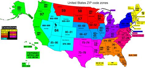 Image Us Zip Code Zones Png Postal Codes Wiki Fandom Powered By Wikia