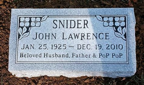 Individual Granite Marker Chestnut Grove Cemetery Herndon Virginia