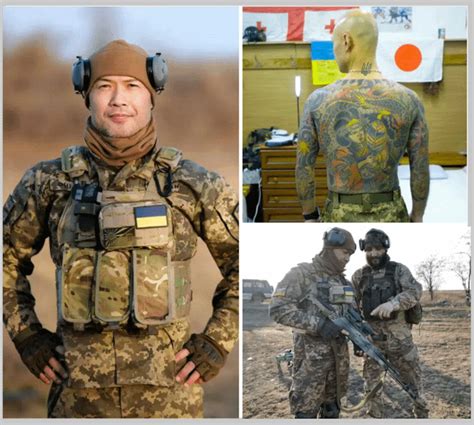 Japanese Yakuza A Volunteer In Ukraine In The Ranks Of The Georgian