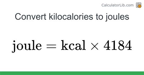 Joules to kcal: Quick Energy Conversion Guide
