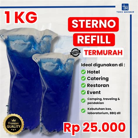 Jual Sterno Gel Refill 1Kg Biru Bahan Bakar Jelly Pemanas Makanan Jual Sterno Gel Refill 1Kg Biru Bahan Bakar Jelly Pemanas Makanan
