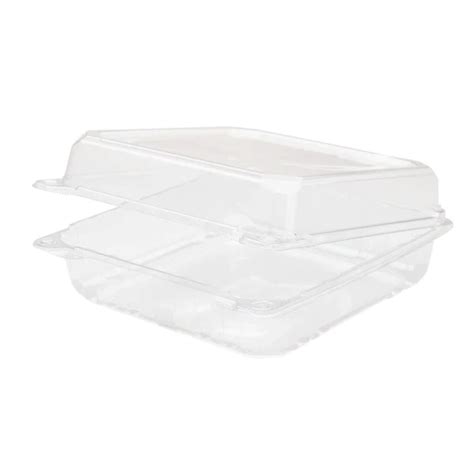 Karat Pet Plastic Hinged Container 9 X 9 X 3 6 Clear Plastic 100 Pack 2 Packs Carton Karat Pet Plastic Hinged Container 9 X 9 X 3 6 Clear Plastic 100 Pack 2 Packs Carton