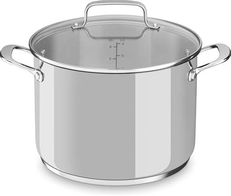 Kitchenaid Stainless Steel 8 Qt Stockpot No Lid Impact Resistant 18 8 Disc Bot Ebay