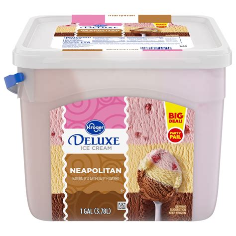 Kroger Neapolitan Ice Cream Party Pail Big Deal 1 Gal 1 Gallon Kroger