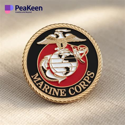 Lapel Pin United States Flag With Marine Corps Emblem Lapel Pin United States Flag With Marine Corps Emblem