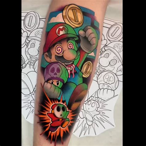 Let S A Go Best Super Mario Tattoos Killer Ink Tattoo Let S A Go Best Super Mario Tattoos Killer Ink Tattoo