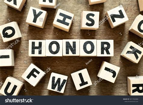 Letter Block Word Honor Another Block Stock Photo 1811762080 Shutterstock