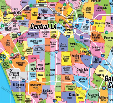 Los Angeles Zip Code Map R Losangeles Los Angeles Zip Code Map R Losangeles