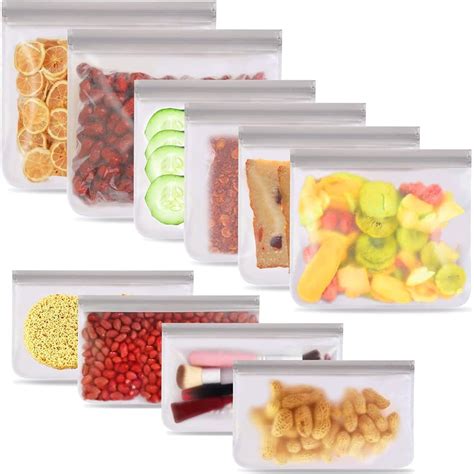 Lunchskins Reusable Plastic Food Storage Bags Zip Lock Food Storage Freezer Bags Resealable Reusable Plastic Bags In Small Large Sizes Gallon Size Ziplock Bags