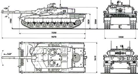 M1 Abrams Tank Dimensions