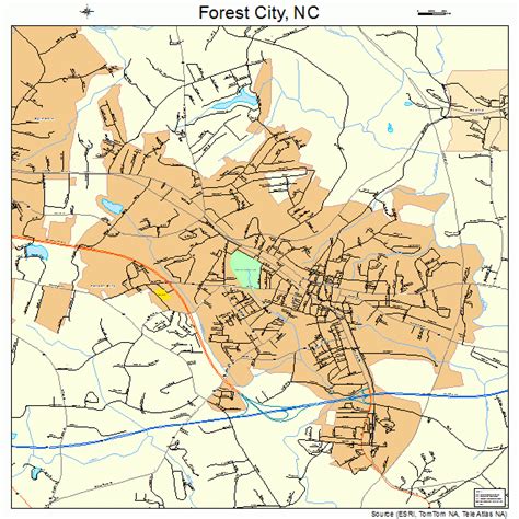 Map Of Forest City Nc North Carolina