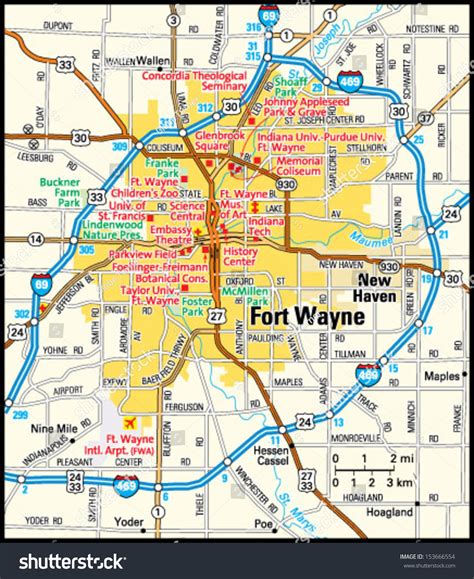 Map Of Fort Wayne Indiana Map Of Fort Wayne Indiana