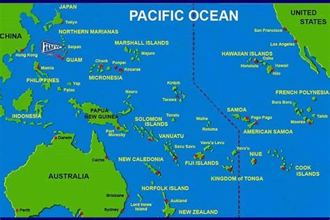 Map Of Pacific Ocean Islands Map Of Pacific Ocean Islands New