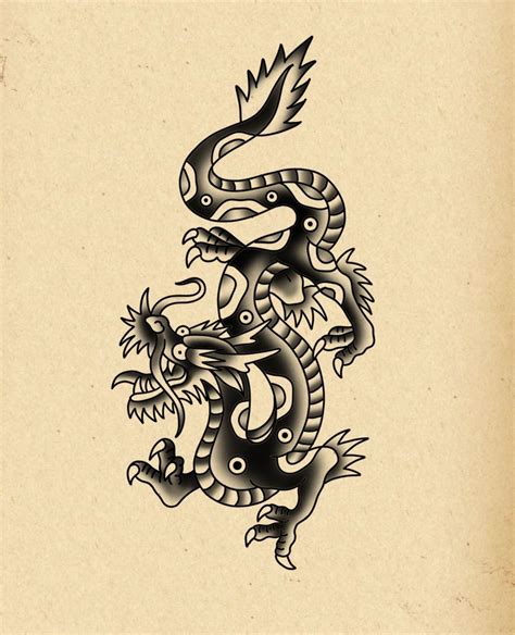 Mar On Instagram Amp Quot Old School Dragon Tattoo Amp Quot Dragon Tattoo