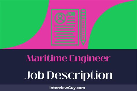Maritime Engineer Job Description Updated For 2026