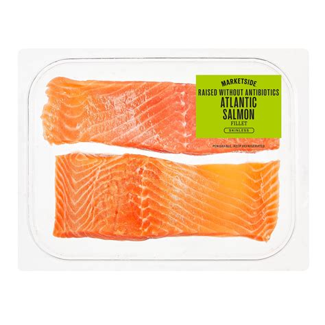 Marketside Skin On Atlantic Salmon Fillet 2 0 3 0 Lb Fresh Seafood For Healthy Meals Walmart Com