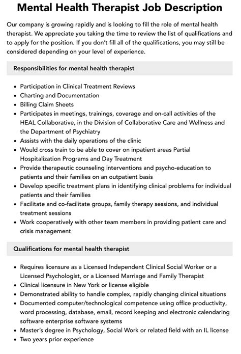 Mental Health Therapist Jobs