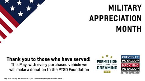 Military Appreciation Month L Chevy Buick Gmc And The Ptsd Foundation Military Appreciation Month L Chevy Buick Gmc And The Ptsd Foundation