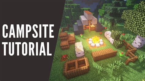 Minecraft How To Make A Bonfire And Campsite