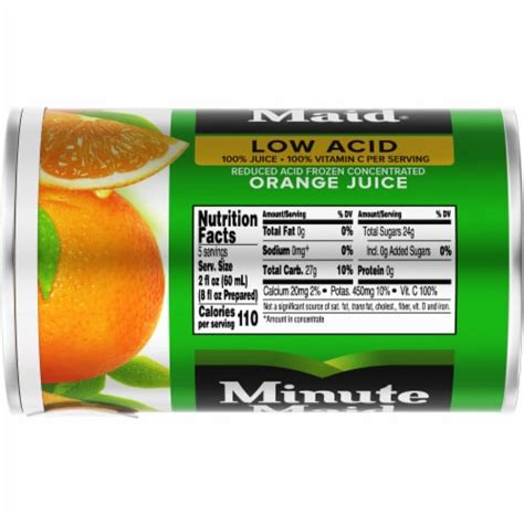 Minute Maid Low Acid Frozen Concentrated Orange Juice 10 Fl Oz Fred