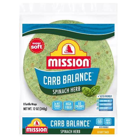 Mission Carb Balance Spinach Wrap 8 Ct Bj Amp 39 S Wholesale Club