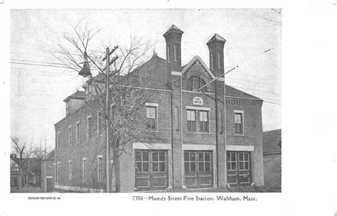 Moody Street Fire Station Waltham Ma Postcard