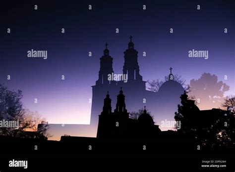 Moonset At The Shrine Of The Stations Of The Cross San Luis Colorado