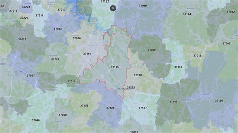 Murfreesboro Tennessee Zip Code United States