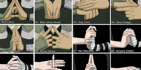 Naruto Ninja Hand Signs And Jutsu