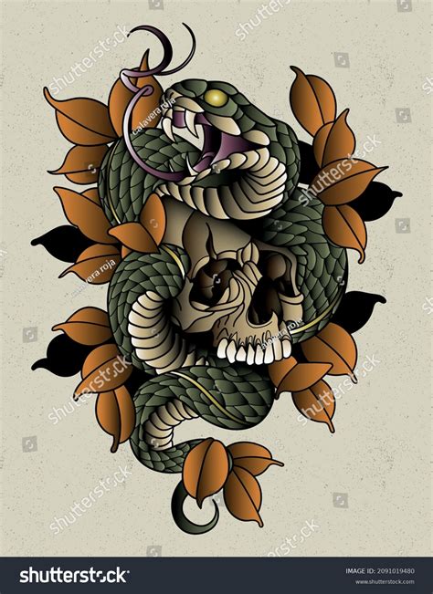 Neo Traditional Snake Tattoos Neo Traditional Snake Tattoos