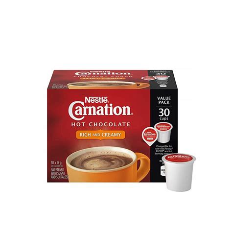 Nestle Carnation Hot Chocolate Single Serve Coffee Pods Pack Of 30