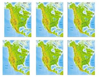 North America Topographic Map Labeled By Steven S Social Studies