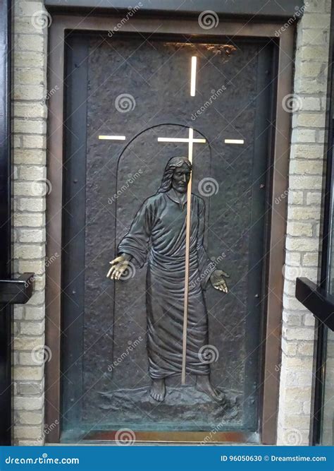Notre Dame De Quebec And The Holy Door In Quebec City