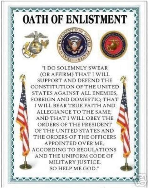Oath Of Enlistment Marine Corps
