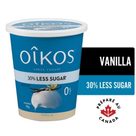 Oikos - Greek Yogurt 30% Less Sugar Vanilla - Pricesmart Foods Oikos - Greek Yogurt 30% Less Sugar Vanilla - Pricesmart Foods