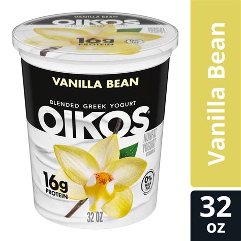 Oikos Vanilla Bean Blended Greek Nonfat Yogurt 32 Oz Shoprite Oikos Vanilla Bean Blended Greek Nonfat Yogurt 32 Oz Shoprite