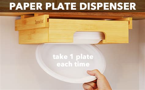 Paper Plate Dispenser For 8 5 Inches Plates Dingrich Wood Paper Plate Dispenser Under Cabinet Kitchen Counter Vertical Paper Plate Holder 10 43 X Paper Plate Dispenser For 8 5 Inches Plates Dingrich Wood Paper Plate Dispenser Under Cabinet Kitchen Counter Vertical Paper Plate Holder 10 43 X