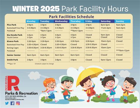 Parks Recreation And Library Facility Hours City Of Peoria