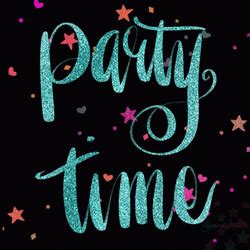 Party Time Glittery And Glowing Text Gif Gifdb Com