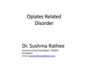 Pdf Reported Memory Problems In Opioid Related Disorder