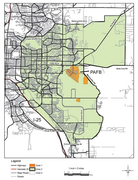 Peterson Air Force Base Local Area Map