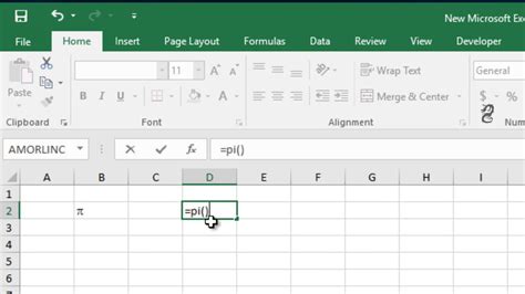 Pi In Excel How To Use And Insert It