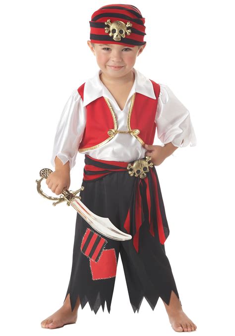 Pirate Pirates Boy Halloween Costume Toddler Sizes Through Kids Size 10 Years Old