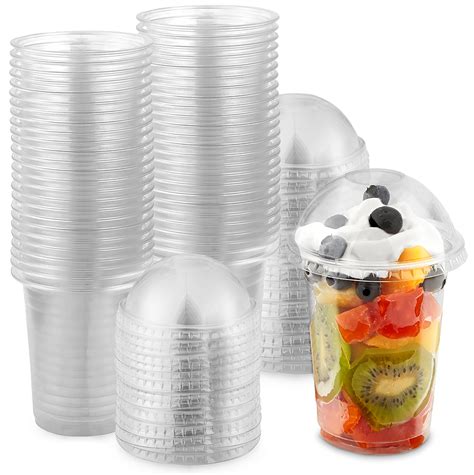 Plastic Dome Cups With Lids