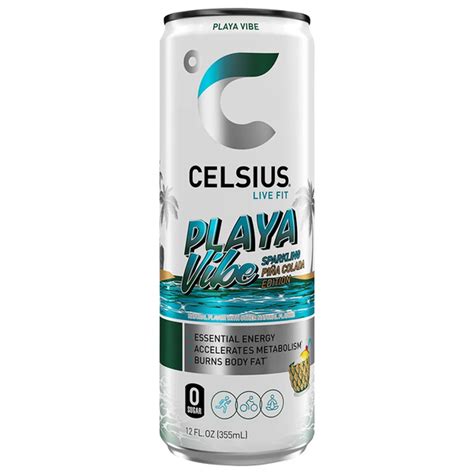 Playa Vibe Celsius Energy Drink Offers A Sweet Pina Colada Taste Playa Vibe Celsius Energy Drink Offers A Sweet Pina Colada Taste