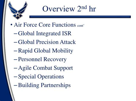 Ppt Air Force Core Functions Powerpoint Presentation Free Download