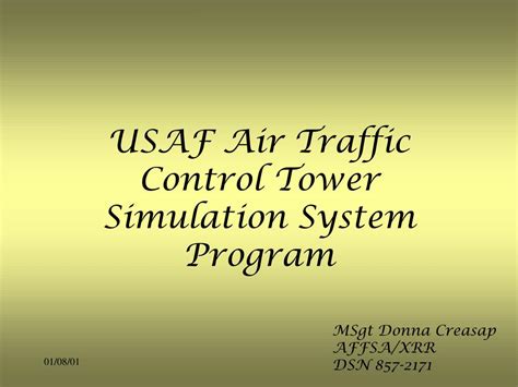 Ppt Usaf Air Traffic Control Tower Simulation System Program
