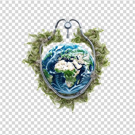 Premium Psd Earth Formed In The Shape Of The Medical Symbol